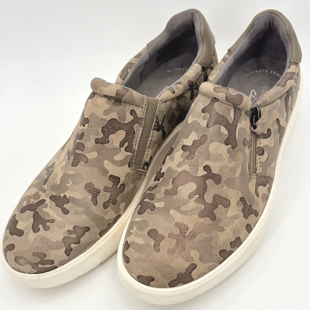 Clarks Collection Layton Step slip-on platform sneakers Size 7.5 Utility Chic